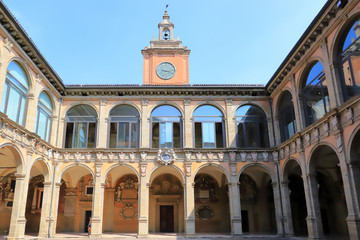 Bologna, Biblioteca dell'archiginnasio in Emilia Romagna Italia