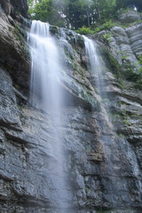 Fototapeta na wymiar Herisson waterfalls in Jura France