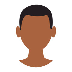 Afro man faceless head vector illustration graphic design vector illustration graphic design