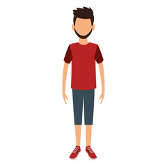Young man cartoon avatar vector illustration graphic design vector illustration graphic design
