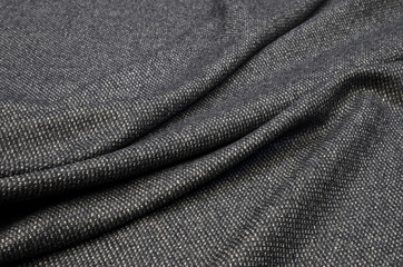 Fabric suit of wool and cashmere, tweed gray-white