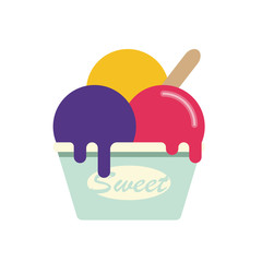 Colorful summer ice cream