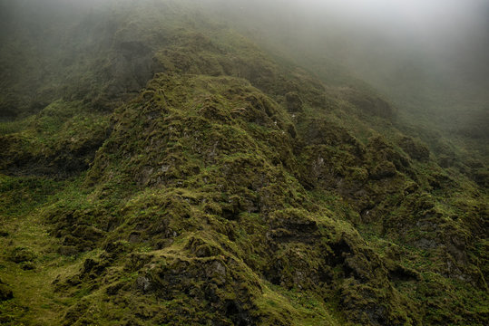 Green hill in iceland