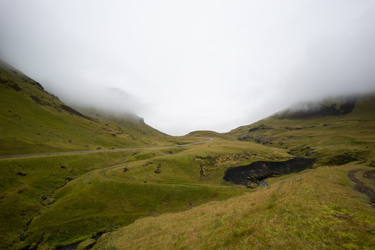 Iceland dramatic valley