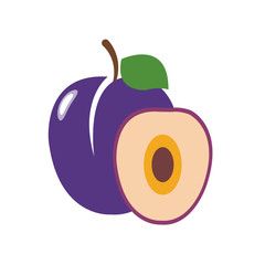 Healthy organic plum
