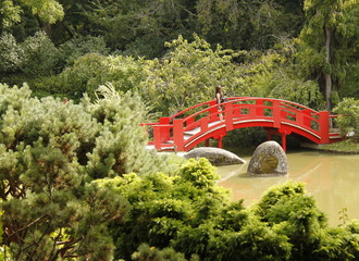 Fototapeta premium Pont du jardin japonais à Toulouse, Haute Garonne