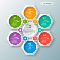 Abstract 3D Paper Infographics