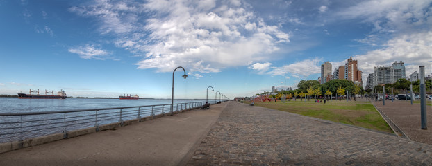 Panoramic view of Parana River Promenade - Rosario, Santa Fe, Argentina