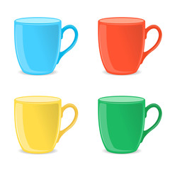 Colorful Vector Mugs