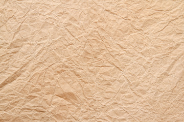 Fototapeta na wymiar Brown wrinkle recycle paper background