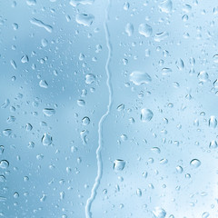 Water drops on glass, rain drop