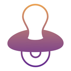 pacifier icon over white background, vector illustration