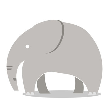 Vector Nursery Cute Wild Mammal Animal Elephant