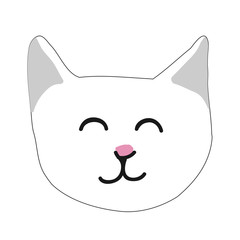 Cute kitty cat face nursery animal pet