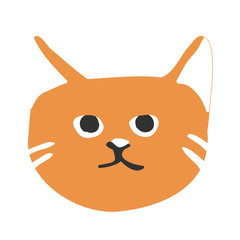 Cute kitty cat face nursery animal pet