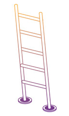 ladder icon over white background, vector illustration