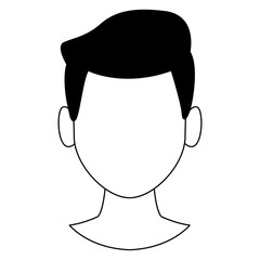 Man faceless head vector illustration graphic design