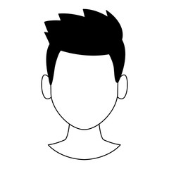 Fototapeta premium Man faceless head vector illustration graphic design