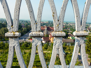 Obraz premium Elements of decorative processing forged metal fencing