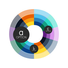 Abstract colorful geometric option infographics design template with sample abc options. Abstract background for business presentation or information banner