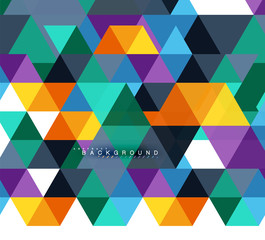 Multicolored triangles abstract background, mosaic tiles concept