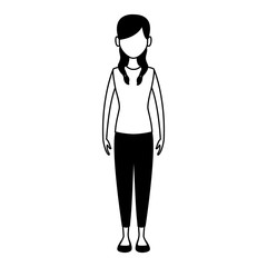 Young woman avatar vector illustration graphic design