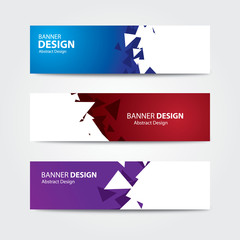 Vector abstract banner design template