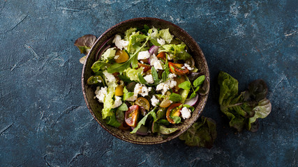 Homemade salad with cherry tomatoes
