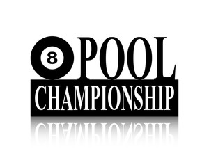 Pool Championship Silhouette Sign