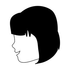 Woman faceless head vector illustration graphic design