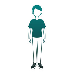 Young man cartoon avatar vector illustration graphic design