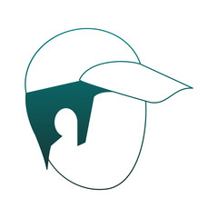 Man faceless with hat vector illustration graphic design