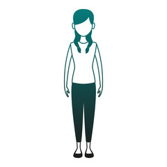 Young woman avatar vector illustration graphic design