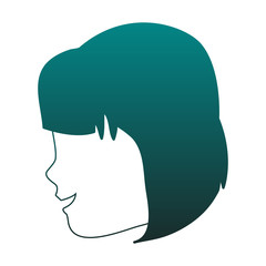 Woman faceless head vector illustration graphic design