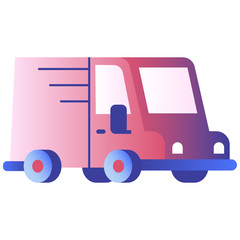 Mini truck gradient illustration