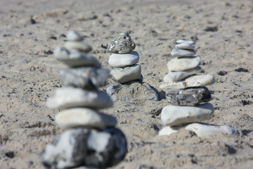 stone tower at the beach of fuerteventura