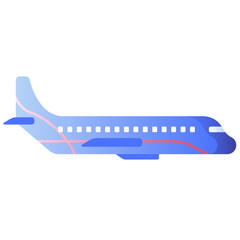 Airplane gradient illustration
