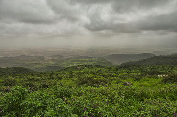 Fototapeta premium Salalah Landscape view from top mountain 