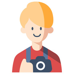 Photographer flat illustration