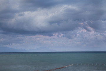 Long Exposure Landscape Sky ,Clouds and Sea