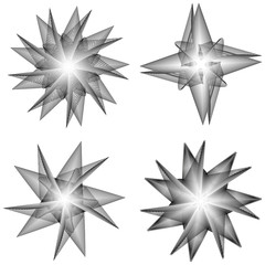Holiday patterns of stars and flowers for gifts ground