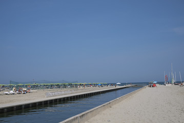 Milano Marittima, Italy - July 29, 2018 : View of 'Canalino' river