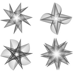 Obraz premium Holiday patterns of stars and flowers for gifts ground