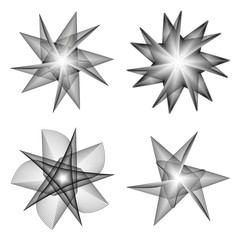 Obraz premium Holiday patterns of stars and flowers for gifts ground