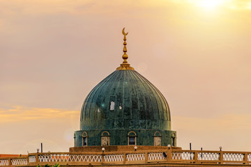 The mosque it is an important Islamic place. It is beautiful for the sight in Twilight .