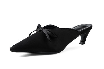 Black high heels isolated on white background. Clipping path for design or artwork.