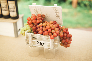 Decorations for the wedding ceremony. Beautiful flowers