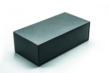 leather box mockup white isolated background