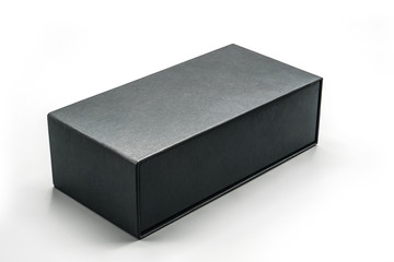 leather box mockup white isolated background