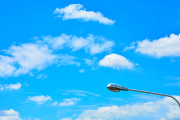 street lamp post with sky